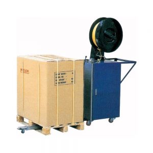 COMBO semi-automatische pallet omsnoeringsmachine met het zwaard in een pallet