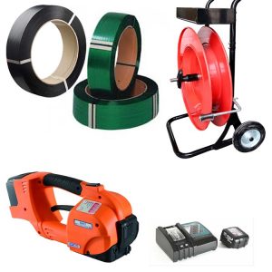Accuspanapparaat TES PRO 12-16mm (1/2″-5/8″) voor PP/PET omsnoeringsband incl. 2 batterijen & lader