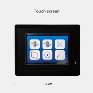 Touchscreen van de banderolleermachine ECOBAND-S met de instellingen