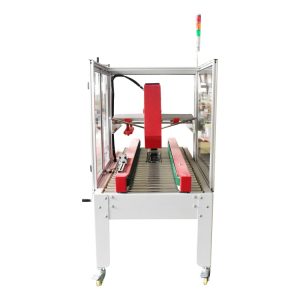 RUBBER automatische doosafplakmachine gezien van rechts